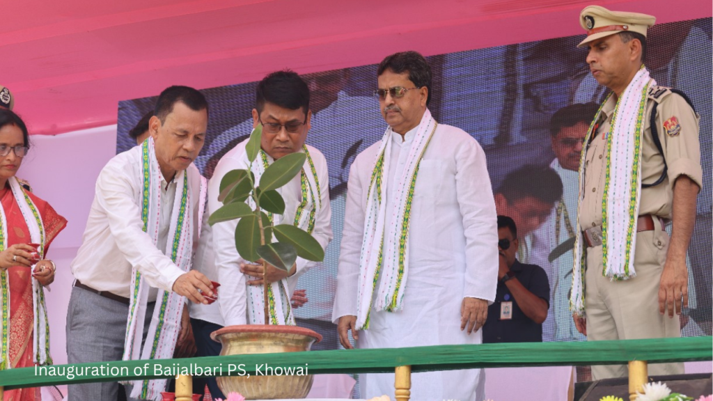 Chief Minister, Tripura, Baijalbari Police Station Tree Plantation, DM, SP, Khowai District, Baijalbari ST Hostel, Padmabil